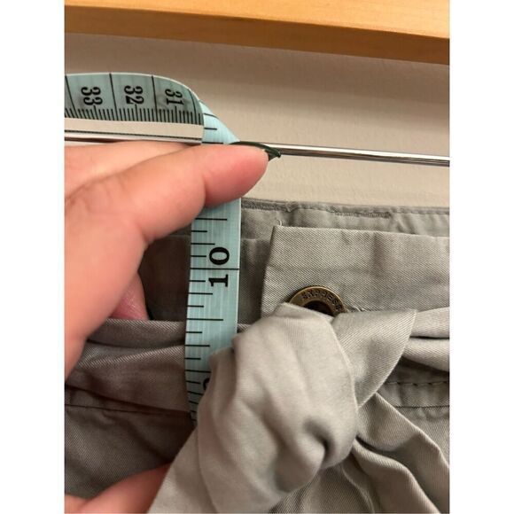Express paperbag tie waist ankle chino size 8 gray - Picture 6 of 9